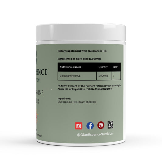 Nutritional supplement container with label on a white background