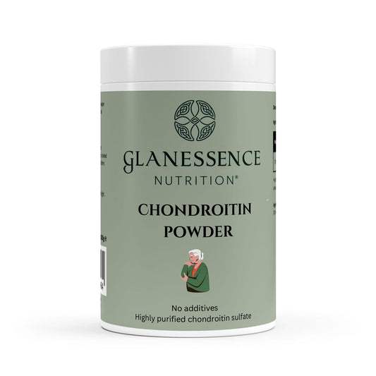 Glanessence Nutrition Chondroitin Powder container on a white background