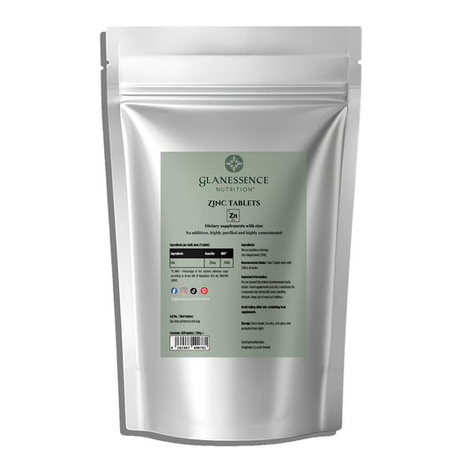 Guanessence Nutrition zinc tablets packaging on a white background