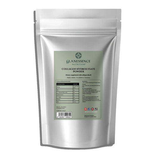 Glanessence Nutrition Collagen Hydrolysate Powder package on a white background