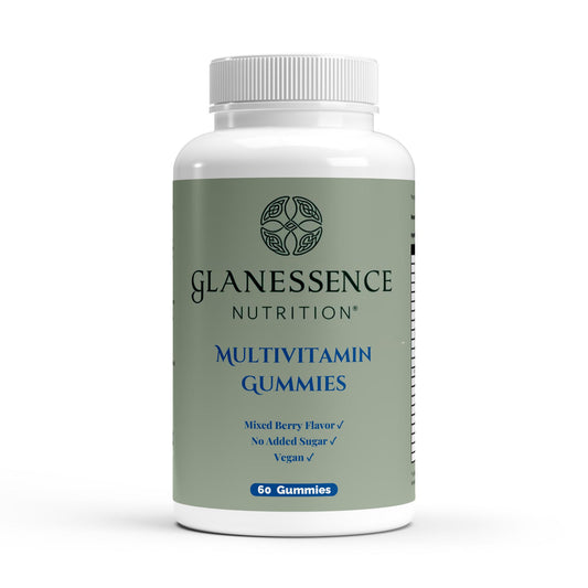 Glanessence Nutrition Multivitamin Gummies bottle on a white background
