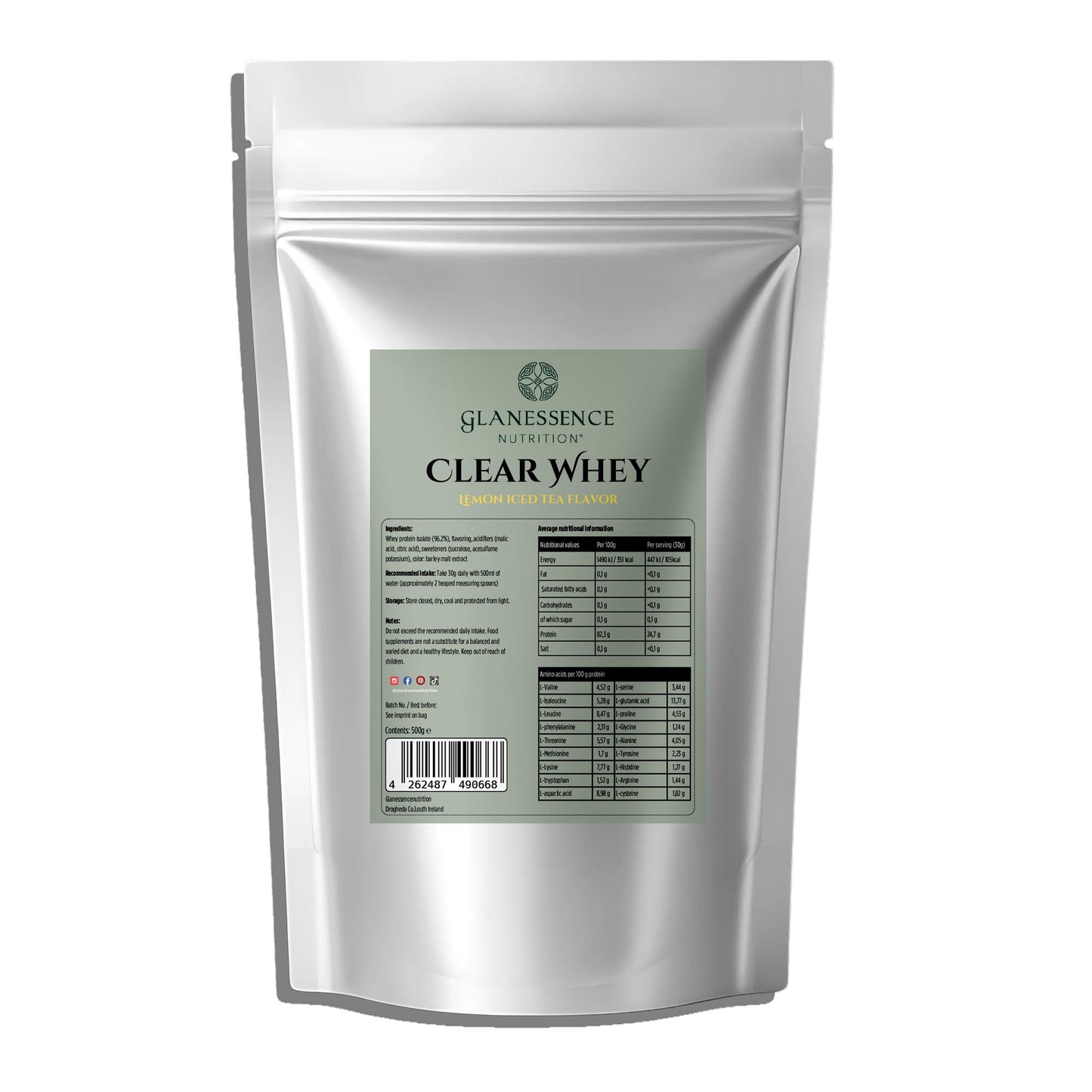 Refreshing lemon iced tea flavored clear whey protein powder