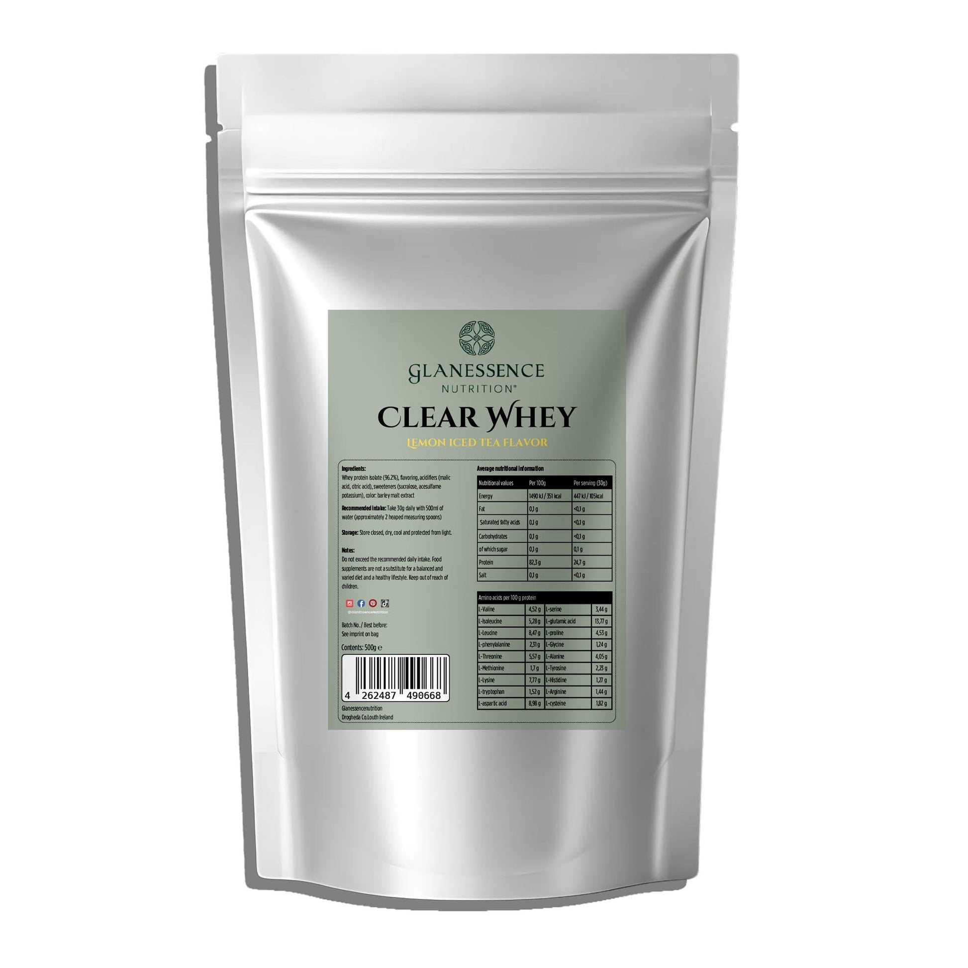 Refreshing lemon iced tea flavored clear whey protein powder