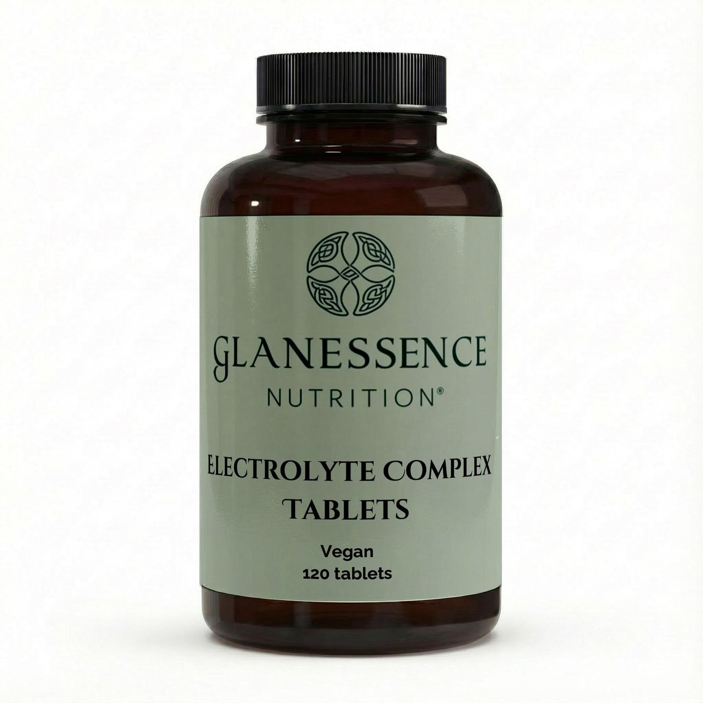 Glanessence Nutrition Electrolyte Complex Tablets bottle on a white background