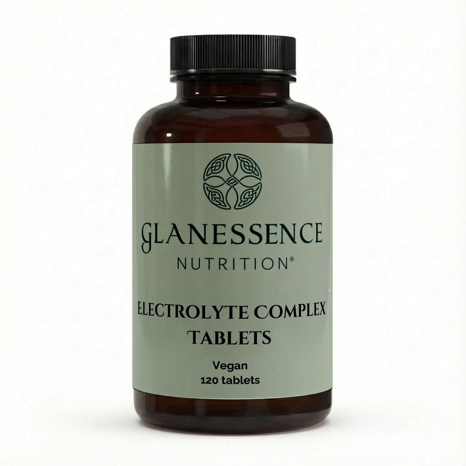 Glanessence Nutrition Electrolyte Complex Tablets bottle on a white background