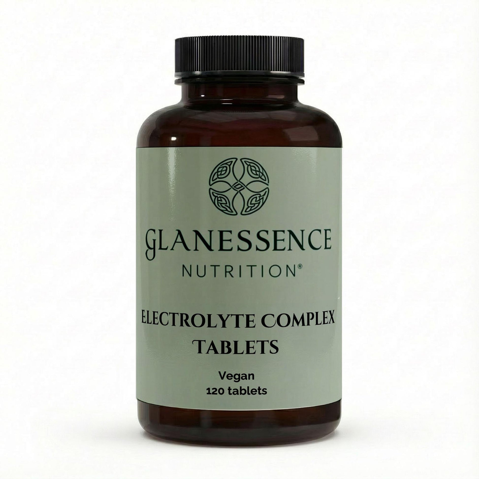 Glanessence Nutrition Electrolyte Complex Tablets bottle on a white background