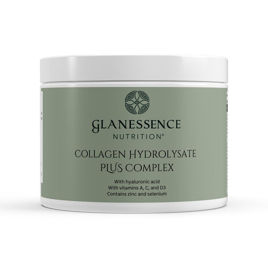Glanessence Nutrition Collagen Hydrolysate Plus Complex container on a white background